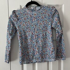 Floral Long Sleeve Kids Swim Top